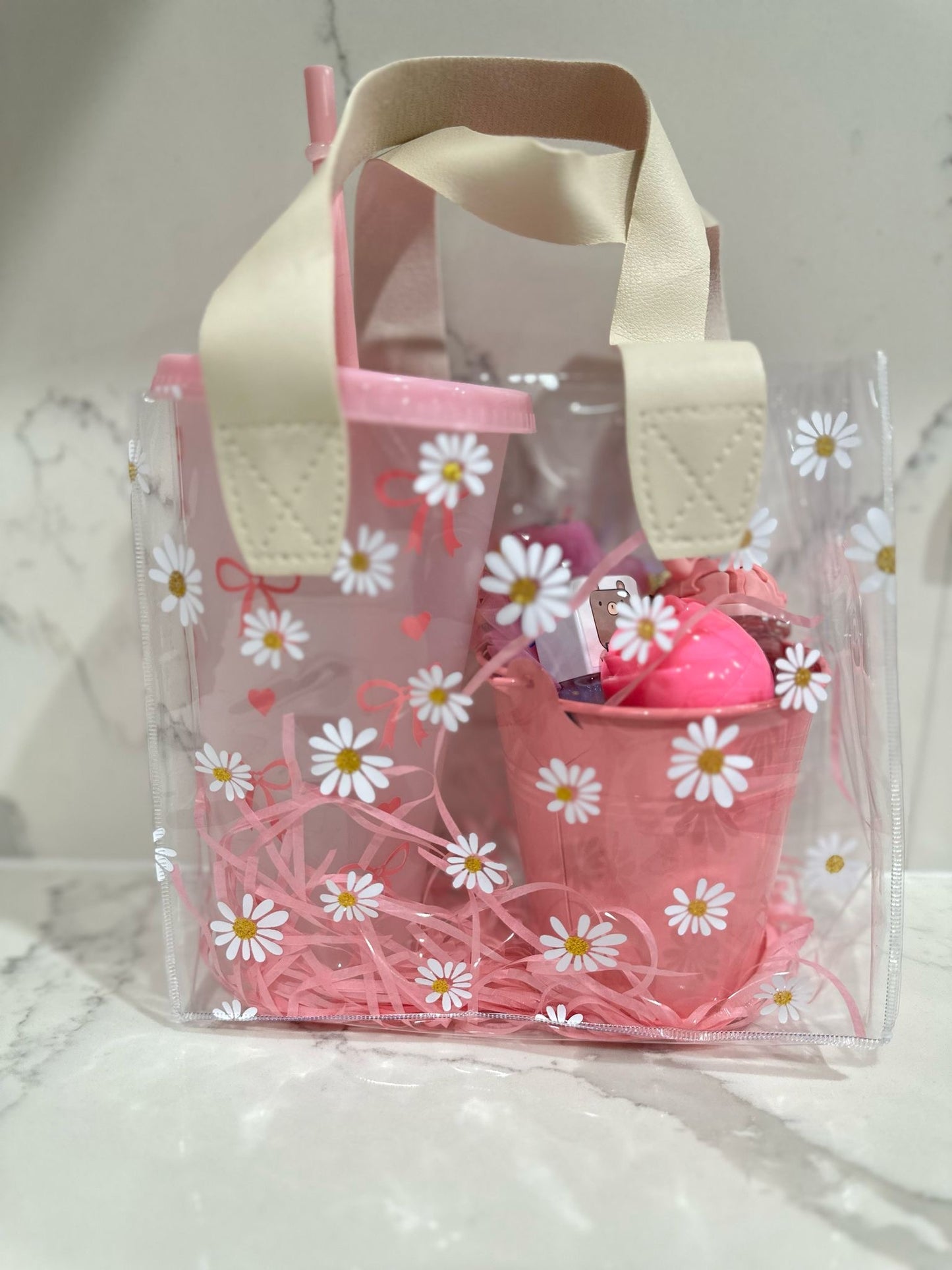 Pink bow gift set