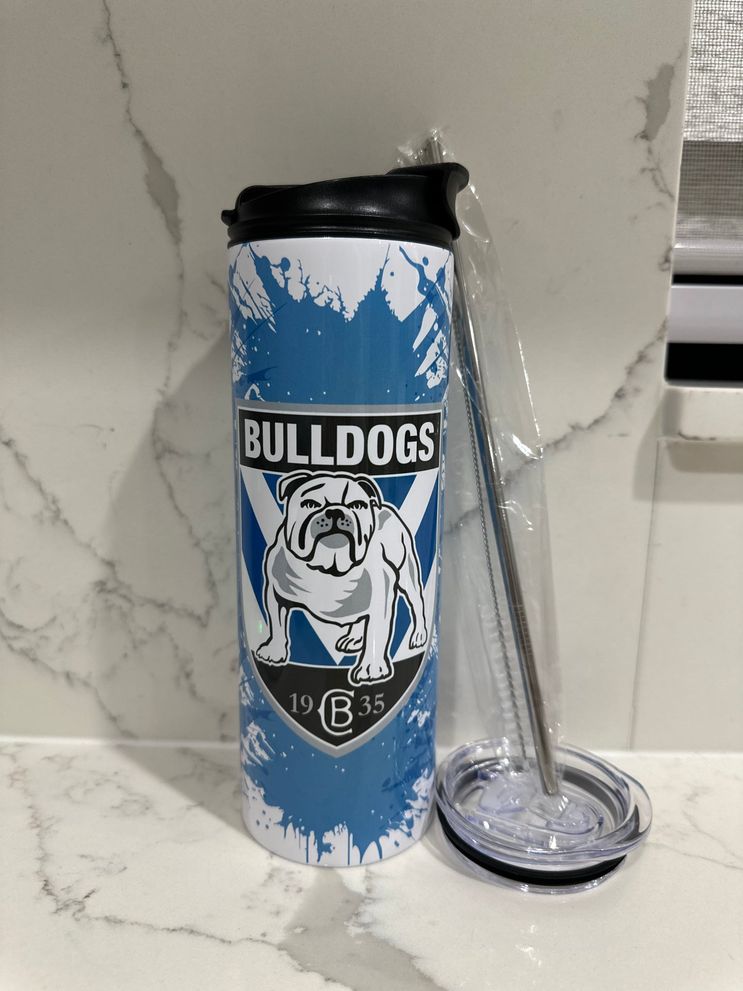 Bulldogs new design stainless steel bottle with 2 lids
