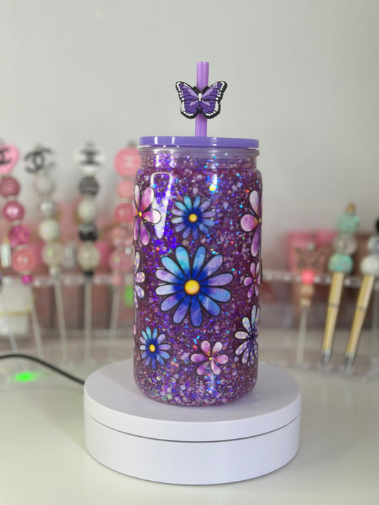 Purple acrylic 16oz snowglobe