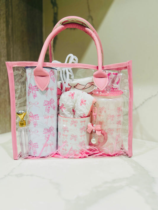 🎀Deluxe bow pink tote bag 🎀